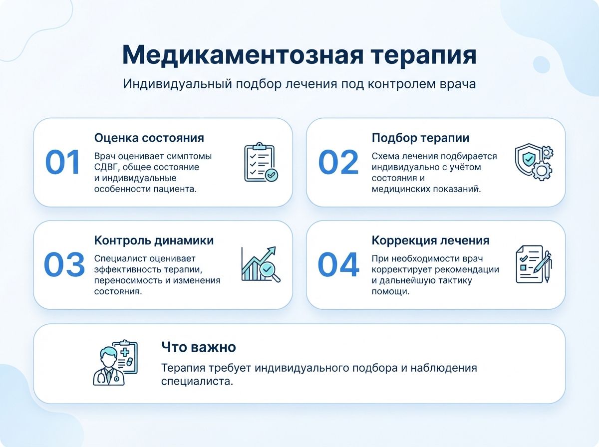 Лечение СДВГ в Ужуре у детей и взрослыхинфографика